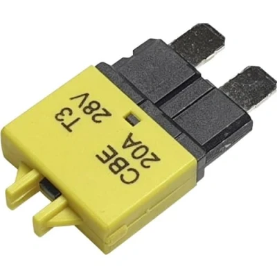 Abbildung von Hansor Circuit Breaker Standard, Typ 3, Manual Reset, 20A CBE3 Serie Standard Flachsicherung 20 A Gelb 1 St