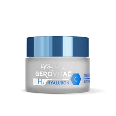 Abbildung von Feuchtigkeitsspendende Anti Falten Nachtcreme mit Hyaluronsäure, Vitamin C und E, Regenerierende Antioxidative Wirkung, Gerovital H3 Hyaluron