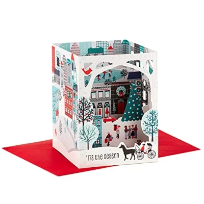 Abbildung von Hallmark Paper Wonder Pop Up Weihnachtskarten, Winter City, 8 Karten und Umschläge