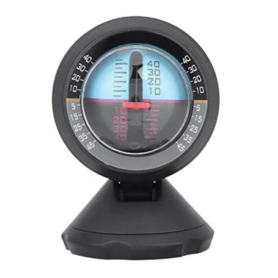 Abbildung von Neigungsmesser Auto, Wohnmobil, Akozon Auto Neigungsmesser, Analog, Level Kompass Slope Meter Füllstandsneigungsmesser Winkel Balancer Steigung Niveau Suc