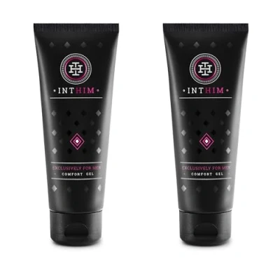 Abbildung von IntHim Intimpflege Männer After Shave Bei Rötungen, Rasurpickeln &amp; Juckreiz Intim Creme mit Aloe Vera und Teebaumöl Erfrischend antibakteriell Ideal für empfindliche Haut 2x100ml