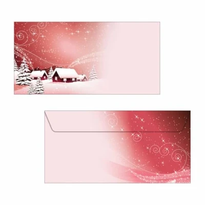 Abbildung von SIGEL DU033 Briefumschläge Weihnachten &quot;Silent Night&quot; DIN lang (110x220 mm) 50 Stück