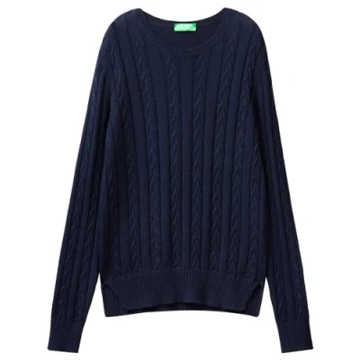 Abbildung von United Colors of Benetton Damen Trikot G/C M/L 1594E101o Pullover, Nachtblau 016, XL