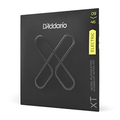 Abbildung von D&#039;Addario E Gitarren Saiten Gitarrensaiten Gitarre Premium beschichtete, langlebige für XTE0946 vernickelter Stahl Super Lt.Top/Reg.Btm (09 46)