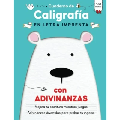 Abbildung von Cuaderno de Caligrafía en Letra Imprenta con Adivinanzas: Libro Ejercicios Caligrafia para Niños 7 a 9 años Mejorar la Escritura Primaria Manera Divertida