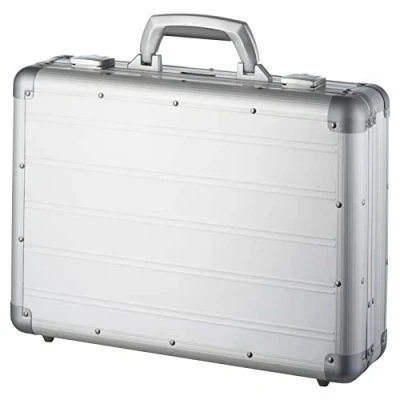 Abbildung von fixbag Business Koffer &quot;Aluminiumkoffer Attaché, silberfarben matt&quot;, mit Laptopfach
