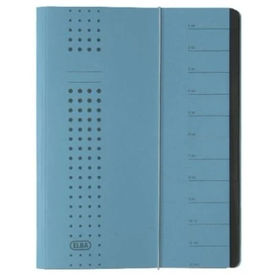 Abbildung von Elba Ordnungsmappe chic A4 12 Fächer Karton 450 g/qm blau