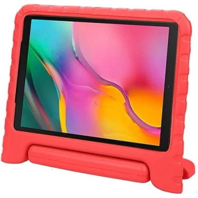 Abbildung von Kinder Tablet Hülle mit Griff Rot Passend für Samsung Galaxy Tab A 10.1 (2019) Kinderfreundlich Schutzhülle Shockproof Ständer Sturzschutz