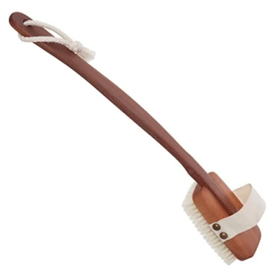 Abbildung von Redecker Rückenbürste, Badebürste aus Birnbaumholz, Stiel abnehmbar, 44cm