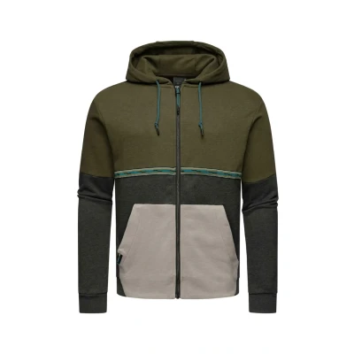 Abbildung von Ragwear Blocky Sweatjacke, Herren, Größe: Small, Dark olive