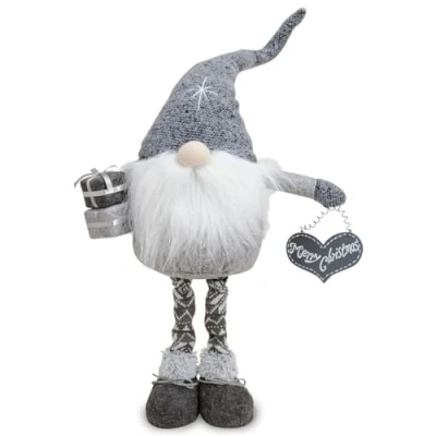 Abbildung von matches21 HOME &amp; HOBBY Dekofigur Weihnachtswichtel Figur 70 cm grau (1 St)