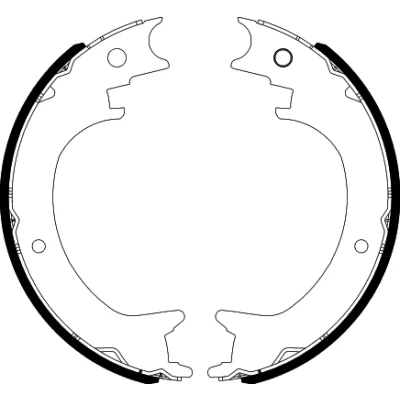 Abbildung von TEXTAR 91083800 Handbremsbeläge ohne Handbremshebel mit Zubehör MITSUBISHI: PAJERO 4