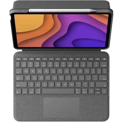 Abbildung von Logitech Folio Touch Apple iPad Air (2022/2020) Tastaturhülle Grau