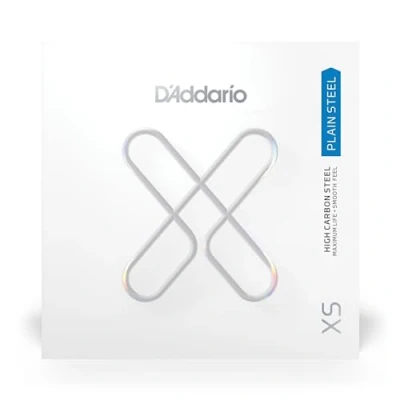 Abbildung von D&#039;Addario Gitarrensaiten XS Plain Steel Einzelne Gitarrensaite XSPL017 Maximale Lebensdauer mit glattem Spielgefühl und außergewöhnlichem Ton .017