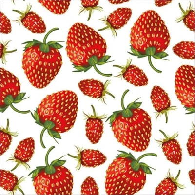 Abbildung von Ambiente Servietten Lunch/Party/ca. 33x33cm Strawberries Erdbeeren