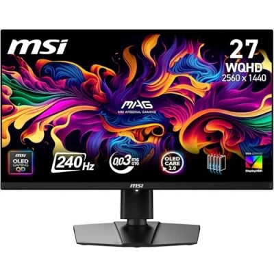 Abbildung von MSI MAG 271QP QD OLED X24 Gaming Monitor 26,5 Zoll WQHD Quantum Dot 2560 x 1440, 240Hz / 0,03ms, 99% DCI P3, ΔE≤2, DisplayHDR True Black 400 DP 1.4a, HDMI 2.1
