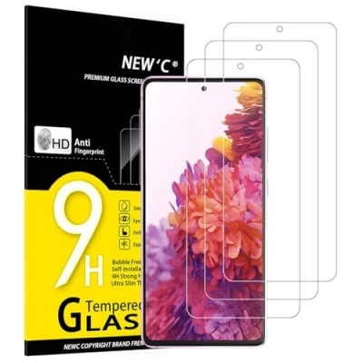Abbildung von NEW&#039;C 3 Stück, Panzer Schutz Glas für Samsung Galaxy S20 FE 5G, Frei von Kratzern, 9H Härte, HD Displayschutzfolie, 0.33mm Ultra klar, Ultrabeständig