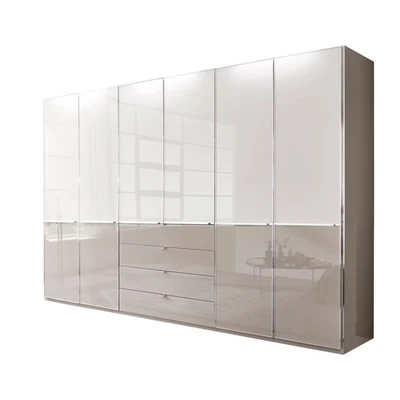 Abbildung von WIEMANN Kleiderschrank &quot;Shanghai, luxuriöser Drehtürenschrank, Made in Germany, 2 farbig&quot;, mit Glasfront, mehrere Breiten, Schubladen