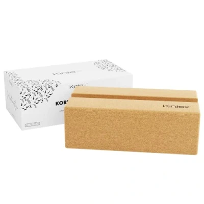 Abbildung von Kintex Kork Yogablock, 2 in 1 Funktion, Pilates, Gymnastik, Fitness, Workout, Naturkork, leicht und robust