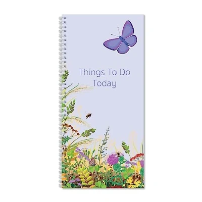 Abbildung von Exacompta Ref GS004Z Things to Do Today Notizbuch, 90 g/m² Papier, 140 mm x 297 mm, 40 Blatt liniertes Papier mit Schmetterlings Design, ideal für Ordnung