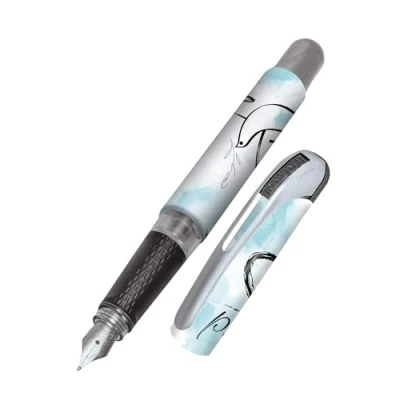 Abbildung von Online Füller College Freedom, Tinten für Rechtshänder, ergonomisches Griffstück, Iridiumfeder medium, Standard Tintenpatronen, inkl. Kombipatrone blau, 1 Stück (1er Pack)