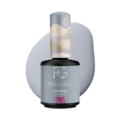 Abbildung von Pink Gellac UV Gel Nagellack 295 Sky Grey 15 ml Shellac Grau Einfache Anwendung Lack Nagel für 14 Tage schöne Nägel Made in Holland