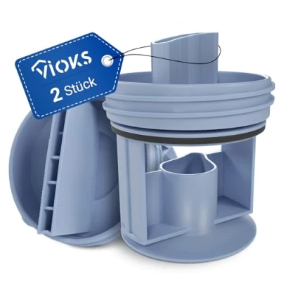Abbildung von VIOKS 2x Flusensieb Waschmaschine Ersatz für Bosch Siеmens 00647920 00602008 00605010 Fusselsieb Pumpendeckel Ablaufpumpe Askoll Trockner VarioPerfect iQ500 iQ700 uvm