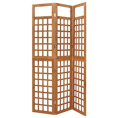 Abbildung von vidaXL Raumteiler Spalier/Paravent 3 teilig Massivholz Tanne 121x180,5 cm, 1 tlg.