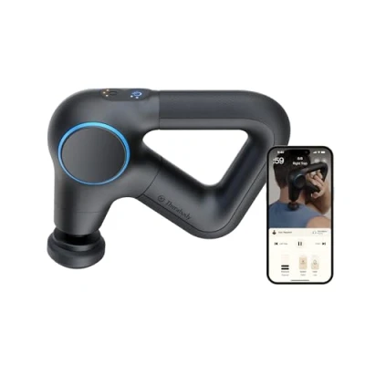 Abbildung von Therabody Massagepistole Theragun Prime Plus Regeneration durch Perkussive Massage und Wärme, wissensch. Erwiesen, 4 Aufsätze, App Steuerung