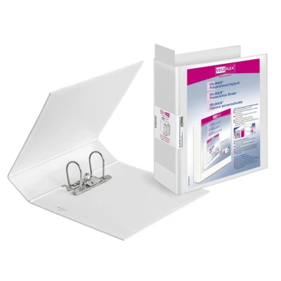 Abbildung von VELOFLEX Präsentationsordner 8.5 cm DIN A4 Kunststoff weiß