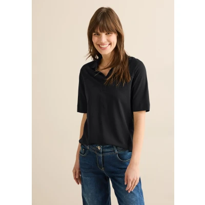 Abbildung von Cecil Poloshirt, Damen, Größe: Large, Schwarz