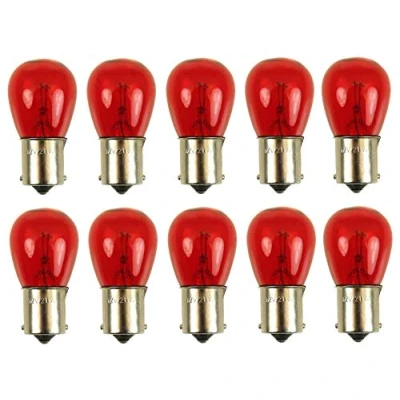 Abbildung von cyclingcolors Hintere Stopplampe, BA15S, 12V, 21W, Rot, Packung mit 10