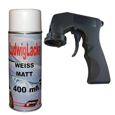 Abbildung von Lackspray Weiss matt 1 x 400 ml + Haltegriff
