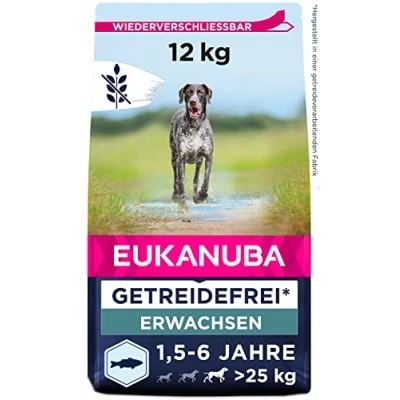 Abbildung von Eukanuba Adult Large Grain Free Seefisch Hundefutter 12 kg...