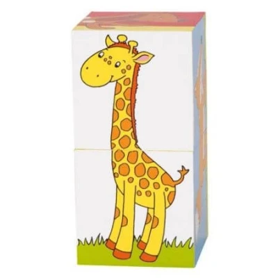 Abbildung von goki 57725 Würfelpuzzle Tiere 6 Motive