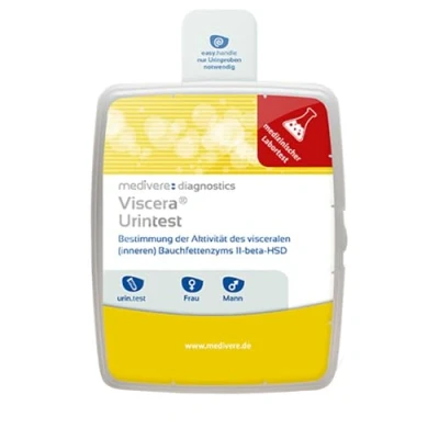 Abbildung von medivere Viscera® Urintest Bestimmung der Aktivität des visceralen (inneren) Bauchfettenzyms 11 beta HSD