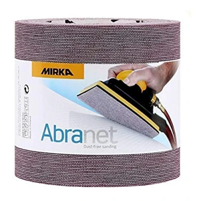 Abbildung von Mirka Abranet Netz Schleifrolle 115 mm x 10 m Klett / Korn P800 1 Rolle zum Schleifen von Holz, Spachtel, Lack, Kunststoff 545BY001813R