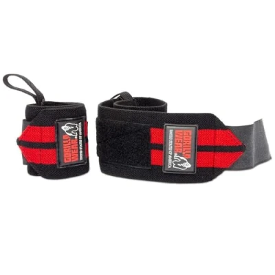 Abbildung von Gorilla Wear Wrist Wraps Pro schwarz/rot Bodybuilding und Fitness Accessoire Einheitsgröße