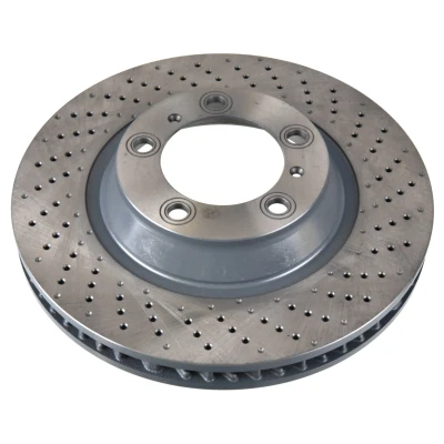 Abbildung von FEBI BILSTEIN 172937 Bremsscheibe Vorderachse rechts 340 34 5 130 gelocht/innenbel. beschichtet hochgekohlt PORSCHE: 911 Coupe, Cabrio
