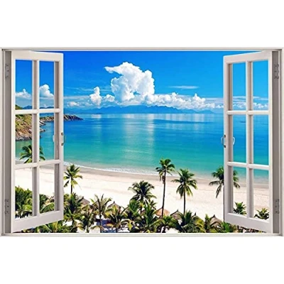 Abbildung von Bfchn DIY 5D Erwachsene Diamond Painting Kits Meer Strand 60x90cm nach Zahlen Diamant Malerei Kit Full Drill Kristall Strass Stickerei Kreuzstich Kunst Handwerk für Home Wanddekoration