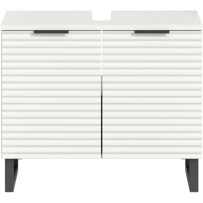 Abbildung von welltime Waschbeckenunterschrank &quot;Litica, Breite 70 cm, inkl. Siphonausschnitt, 1 Einlegeboden, 2 Türen&quot;, Badschrank, Waschbeckenschrank, Badezimmer, Bad Möbel