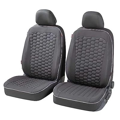 Abbildung von WALSER Kendal ZIPP IT Premium 11863 Sitzschonbezug weiß, schwarz Polyester vorne