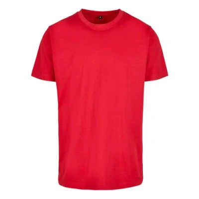 Abbildung von Build Your Brand Herren T shirt Round Neck Shirt, Rot (Cityred), L EU