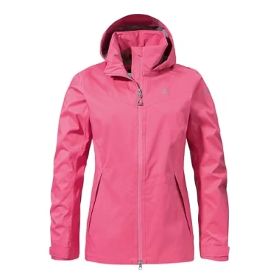 Abbildung von Schöffel Aiplspitz Regenjacke / wasserabweisende Jacke, Damen, Größe: 36, Pink