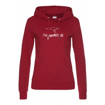 Abbildung von Kangaroos Kapuzenpullover, Damen, Größe: 32/34, Rot
