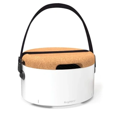 Abbildung von BergHOFF 2415600, Grill, Holzkohle, Tisch, Feuerrost, Beige, Weiß, Rund