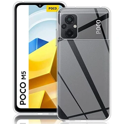 Abbildung von Verco Handyhülle für Xiaomi Poco M5 Case, Handy Cover Hülle Transparent Dünn Klar Silikon, durchsichtig