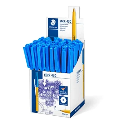 Abbildung von STAEDTLER Stick 430 F 3CP5 Kugelschreiber Strichbreite 50 Stück blau