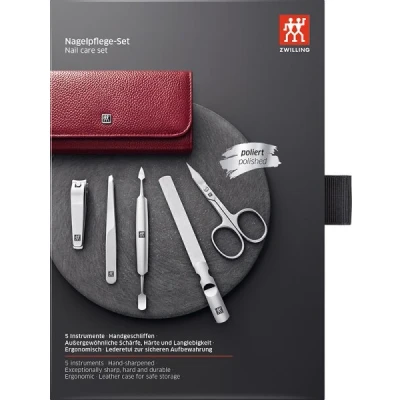 Abbildung von Zwilling Maniküre Etui aus Rindleder mit Druckknöpfen, 5 tlg.