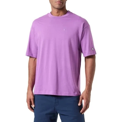 Abbildung von Champion Herren Legacy Icons Tonal C Logo T Shape S/S Crewneck Shirt, violett, XL